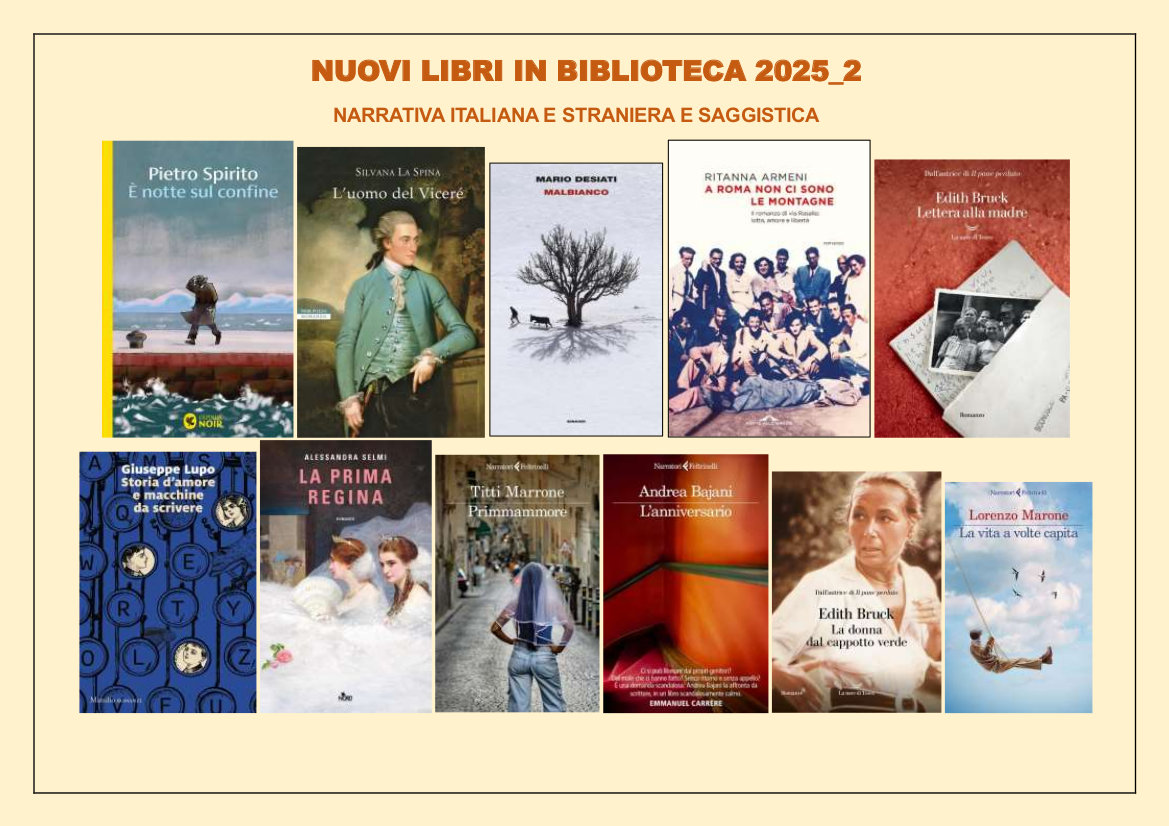 NUOVI LIBRI IN BIBLIOTECA 2025 2 PAG1SITO